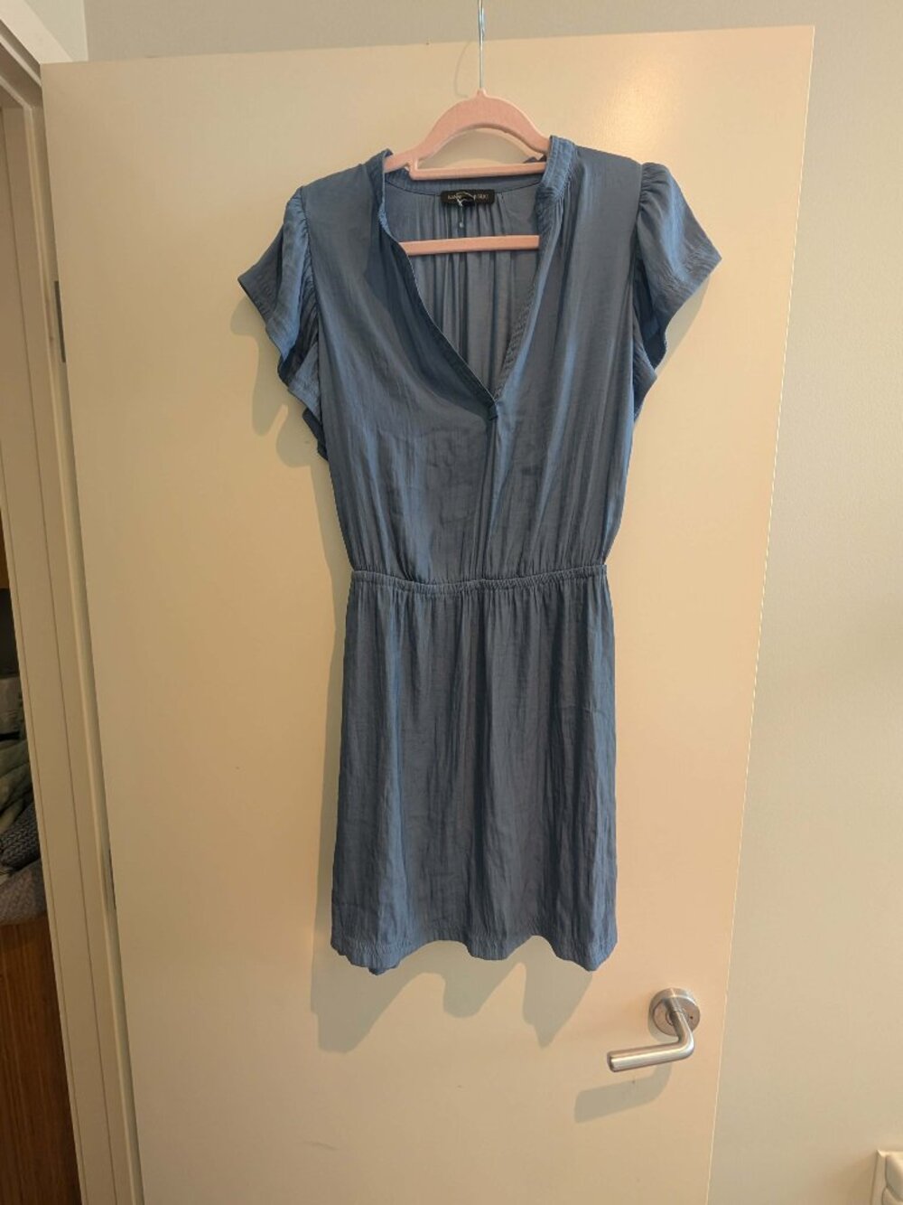 Banana Republic Mini Dress In Light Blue With Butterfly Sleeves